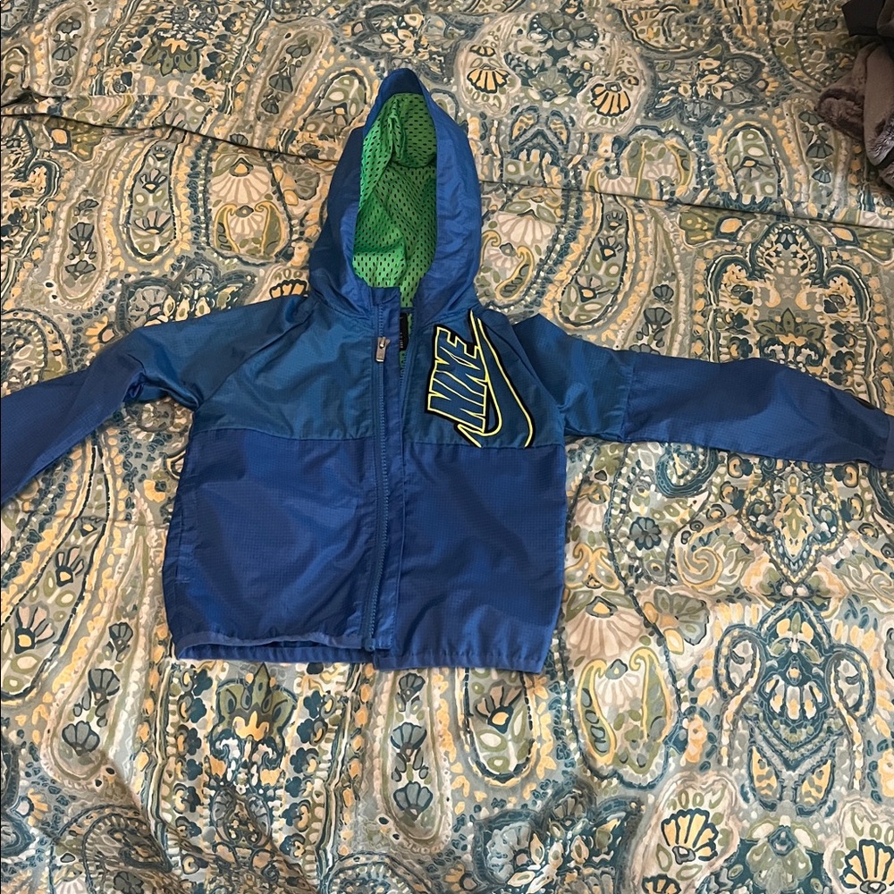 Nike Blue Jacket with Green Accents